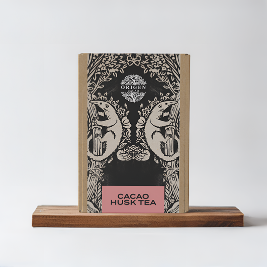 Origen Cacao Husk Tea | 100% Natural Zero Sugar, Caffeine-Free Cacao Shell Tea | Refreshing Coffee Alternative | Irresistibly Delicious Cacao Superfood